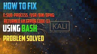 How to fix E:sub-process /usr/bin/dpkg returned an error code (1)