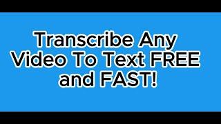 Transcribe Any Video to Text FREE and FAST Using YouTube (Step-by-Step)