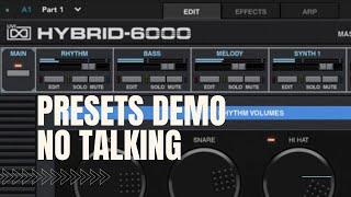 UVI Hybrid-6000 presets demo - combo, single and stacked patches.