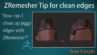 ZRemesher tip for easy and clean edges from jaggy surfaces