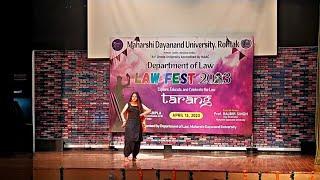 लड़की ने हरियाणवी Song पर सबको नचा दिया , MDU Law Fest 2023 #mdu #mdurohtak , #mdu_fest