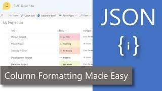 Format SharePoint Column with JSON - Status Indicator Colors