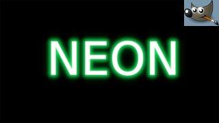 Create a Neon Text Effect in Gimp