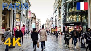 Walking in Shopping streets, passages of Paris - Winter sales (Soldes d'hiver) Paris 2021