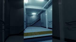 Subway staircase scene created with Blender