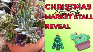 Our Christmas Market Stall Reveal | Succulent and Plant Arrangements Inspo