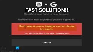 How To Fix Epic Games Launcher Login Loop Error  Can't Log In (2023!)