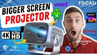 FOCASI 4K Instant Android Projector | Ultimate Home Theatre with WiFi & Bluetooth!