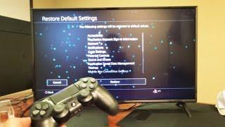 PS4 Pro: How to Restore /Factory Reset Back to Original Default Settings