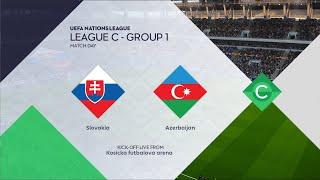 Slovakia vs Azerbaijan | 2024-25 UEFA Nations League | PES 2021