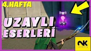 Fortnite Uzaylı Eserleri Lokasyonları (4. Hafta) - Efsanevi Uzaylı Asker Tarz Değiştirme