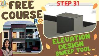 Revit Step 31 Sweep / create different border design with sweep tool technic in revit in tamil