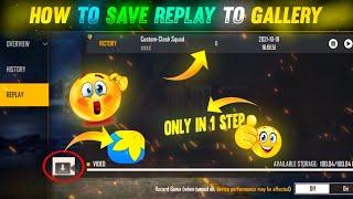 How To Save Freefire Replay video In Gallery|how To Save Free Fire recorded Video gallery new tick