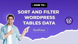 WP Table Manager: How to sort and filter your WordPress tables data