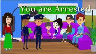 Mina is Arrested! - Conversation in English - Mina English - English Communication Lesson.