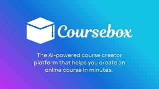 AI Course Creator | Coursebox Demo