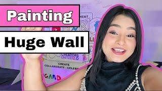 Painted a Huge Wall  #crafteraditi #youtubepartner #wallpainting #creatorsunited @CrafterAditi