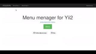 Menu bootstrap manager for Yii2 framework