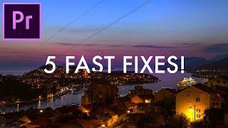 5 Fast Fixes to Common Frustrating Problems in Adobe Premiere Pro! (Video Editing How to / Tutorial)