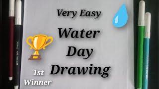 Very Easy Save Water Save Life Drawing | Save Water Save earth drawing | World Water day drawing