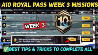 A10 WEEK 3 MISSION  PUBG WEEK 3 MISSION EXPLAINED  A10 ROYAL PASS WEEK 3 MISSIONC7S21 RP MISSIONS