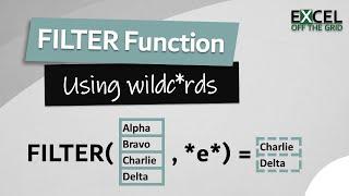 FILTER function with wildcards / partial text strings in Excel | Excel On The Go