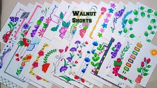 100 BEAUTIFUL BORDER DESIGNS/PROJECT WORK DESIGNS/A4 SHEET/FILE/FRONT PAGE DESIGN FOR SCHOOL PROJECT