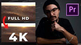 TRANSFORME vídeos FULL HD em 4K (UPSCALE HACK)  | TUTORIAL