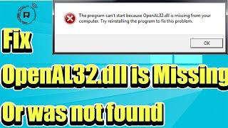 Fix OpenAL32.dll is Missing or was not found in Windows 11