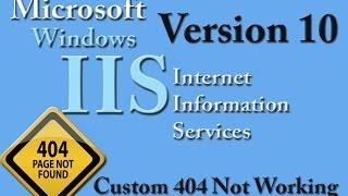 Windows 10 New Users Lessons #12 - Custom Error Pages for Virtual Directories inside of IIS 10