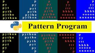 String Pattern | Python Pattern Programs