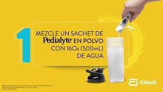 Prueba el nuevo Pedialyte® Polvo, fácil de preparar y fácil de llevar