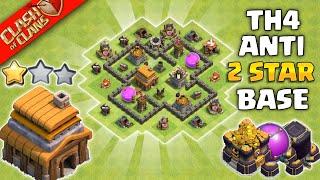 Town hall 4(Th4) Base | Town hall 4(Th4) Farming/Trophy/Pushing/War Base | Coc Th4 Base (Link) 2023