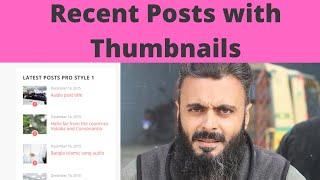 How to add Recent Posts Widget in Sidebar with Thumbnails