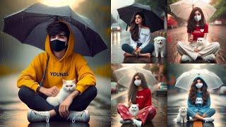 Umbrella Boy & Girl Viral Photo Editing | TikTok Trending Photo Editing | Bing 2024 Image Creator