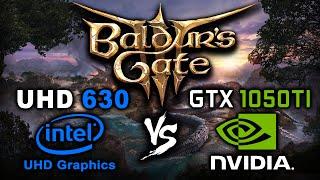 UHD 630 vs GTX 1050 Ti in Baldur's Gate 3 | BG 3