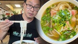 EATING AT MY LONG TIME FAVORITE VIETNAMESE PHO RESTAURANT @ PHO HUONG IN SAN JOSE SF BAY AREA!