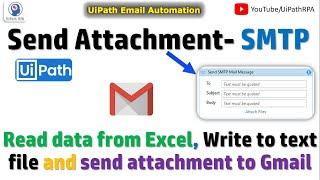 UiPath Send Email Attachment | UiPath Email Automation| UiPath Tutorial | UiPath RPA