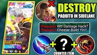 YIN VS FAST HAND PAQUITO | SIDELANE BEST BUILD AND EMBLEM | MOBILE LEGENDS