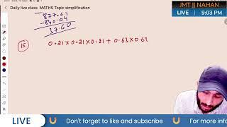 LIVE CLASS  08 MATHS DECIMALS PART 2 FOR ALL HP GOVT EXAM HP POLICE PATWARI JBT TET COMMISSION