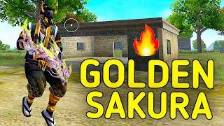 GOLDEN SAKURA POWER || SOLO VS SQUAD || FIRST AGGRESSIVE GAMEPLAY WITH GOLDEN SAKURA BUNDLE|| ALPHA