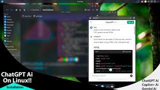 Install ChatGPT, Copilot+ and more on LINUX + KDE (Linux Response to Windows + AI)