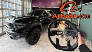 Are Alibaba Parts Any Good? Alibaba Carbon Fiber Steering Wheel Review & Install On Ram TRX