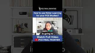 How To Use Motor Learning For Your Pce Studies ? #pce #physiotherapyincanada #motorlearning