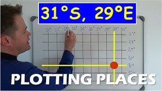 Mapwork plotting places latitude longitude