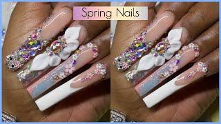 COME DO EASTER NAILS WITH ME|SPRING ACRYLIC NAILS