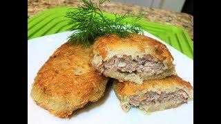 ДРАНИКИ ИЗ КАРТОФЕЛЯ С МЯСОМ ( Колдуны). Лучший Рецепт.  ДРАНИКИ. Potato fritters.