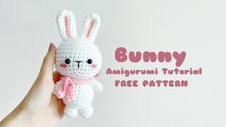Bunny Amigurumi Crochet Tutorial| Rabbit Amigurumi | Step by Step | FREE PATTERN