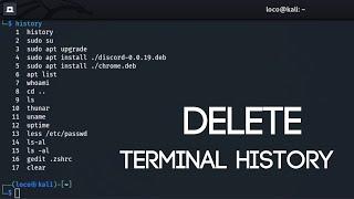 Delete terminal history in Kali Linux