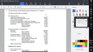 MANUFACTURING ACCOUNT/ COST OF GOODS PRODUCED/ PRIME COST/ WORK IN PROGRESS/ RAW MATERIALS CONSUMED